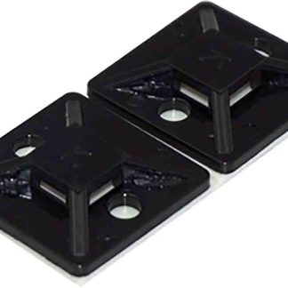 Fermacavi RS PRO, col. Nero, autoadesivo, 19.5mm x 19,5 mm, Ø fissaggio 3.2mm