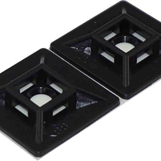 Fermacavi RS PRO, col. Nero, autoadesivo, 28.6mm x 28,6 mm, Ø fissaggio 5.3mm, 100 pezzi