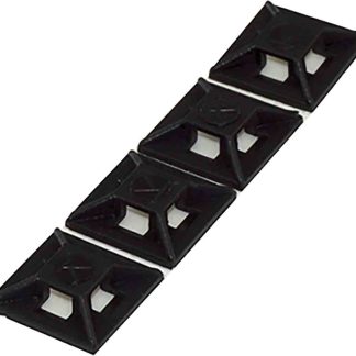 Fermacavi RS PRO, col. Nero, autoadesivo, 12.5mm x 12,5 mm, Ø fissaggio 3.2mm, 100 pezzi