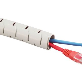 Avvolgicavo a spirale RS PRO, Grigio, in Polypropylene, Ø cavo 25mm - 27mm, Ø interno 25mm, Ø fascio 27mm max