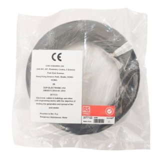 Cavo di collegamento apparecchiature RS PRO, 0,05 mm², 30 AWG, 300 V, 100m, Nero