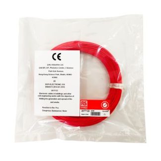 Cavo di collegamento apparecchiature RS PRO, 0,05 mm², 30 AWG, 300 V, 100m, Rosso