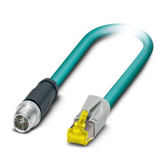 Cavo Ethernet Cat6a (schermato) Phoenix Contact, guaina in PUR col. Blu, L. 500mm, Con terminazione