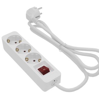 RS PRO 1.5m, 3 prese Schuko, 250 V, 16A