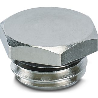 Tappo pressacavo Phoenix Contact in Ottone, Argento, filetto M12, Ø foro M12, IP68