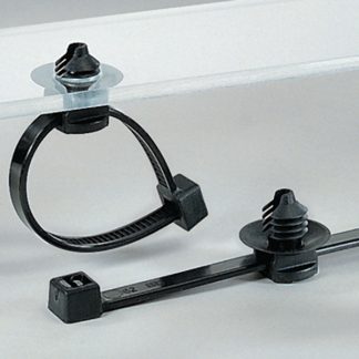 Fascette fermacavi HellermannTyton T50R/FT6 in Poliammide 6.6 (PA66), 202mm x 4,6 mm, col. Nero