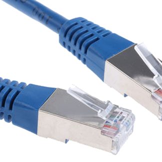 Cavo Ethernet Cat5e (U/UTP) Decelect, guaina in PVC col. Blu, L. 3m, Con terminazione