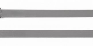 Fascette fermacavi HellermannTyton MBT8HS-304 in Acciaio inox 304, 201mm x 7,9 mm, col. metallico