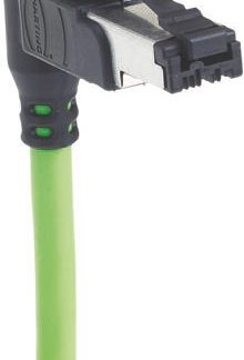 Cavo Ethernet Cat5 (U/FTP) HARTING, guaina in PVC col. Verde, L. 1.5m, Con terminazione