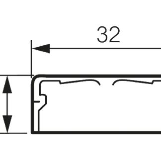 Canalina passacavi Legrand in Plastica, 12,5 mm x 32mm, L. 2m