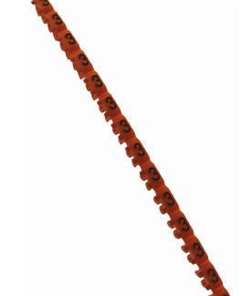 Segnacavo Legrand Arancione A clip, Ømin 0.15mm, Ømax 0.5mm, lunghezza 5mm, confez. da 1000pz No 3