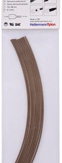 Guaina termorestringente HellermannTyton Ø 1.5mm, col. Marrone, restringimento 3:1, L. 200mm