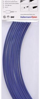 Guaina termorestringente HellermannTyton Ø 3mm, col. Blu, restringimento 3:1, L. 200mm