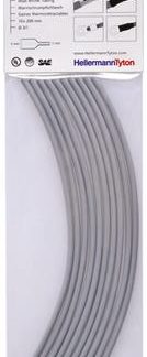 Guaina termorestringente HellermannTyton Ø 3mm, col. Grigio, restringimento 3:1, L. 200mm