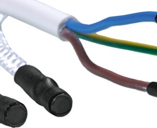 Cappuccio terminale HellermannTyton Ø 9mm, col. Nero, restringimento 3:1, L. 27mm, adesiva