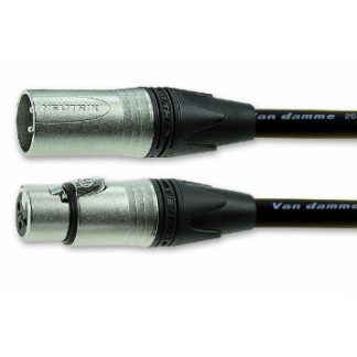 Cavo XLR preassemblato Van Damme XLR a 3 pin XLR a 3 pin, 0.25m, Nero