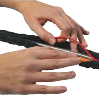 Guaina per cavi intrecciata HellermannTyton in PET, Ø 29mm, L. 15m, col. Nero