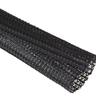 Guaina per cavi intrecciata Alpha Wire in PET, Ø 38.1mm, L. 7m, col. Nero