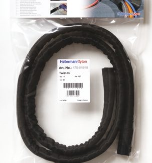 Guaina per cavi intrecciata HellermannTyton in PET, Ø 25mm, L. 2m, col. Nero