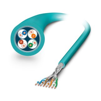 Cavo Ethernet Cat6a (S/FTP) Phoenix Contact, guaina in PUR col. Blu, L. 100m, Senza terminazione