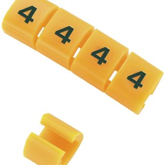 Segnacavo RS PRO A scatto, Ømin 4mm, Ømax 5mm, lunghezza 4mm, confez. da 100pz No O