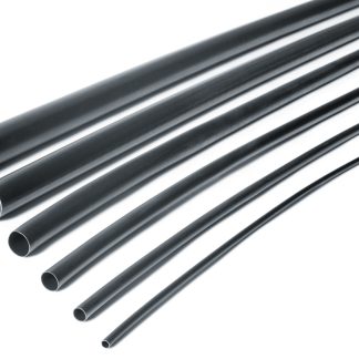 Guaina termorestringente HellermannTyton Ø 24mm, col. Nero, restringimento 3:1, L. 1.2m, adesiva