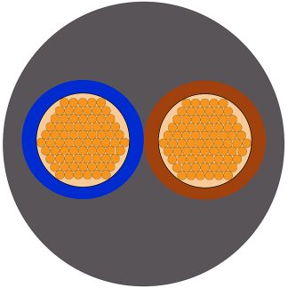 Cavo di potenza RS PRO 2192Y, 2 cond. 0,75 mm², 300 V, Ø 3.8 x 6.3mm, L. 100m