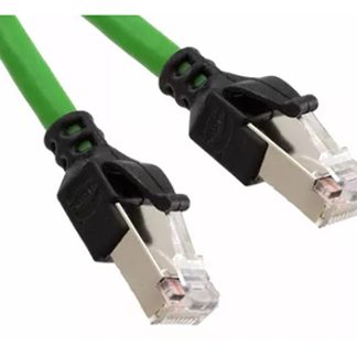 Cavo Ethernet Cat5e (SF/UTP) HARTING, guaina in PUR col. Verde, L. 5m, Con terminazione