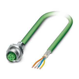 Cavo Ethernet Cat5 Phoenix Contact, guaina in PUR col. Verde, L. 1m, Con terminazione