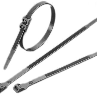 Fascette fermacavi RS PRO in Nylon 66, 382mm x 9mm, col. Nero