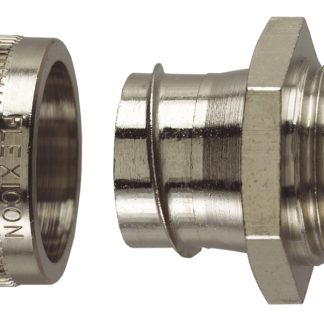 Raccordo per cavi Flexicon FU10-M12-M FU, Esterno fisso in Ottone zincato Nickelato, filetto M12, 10mm, protezione IP40