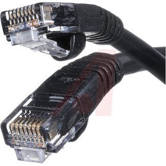 Cavo Ethernet Cat5e (U/UTP) Cinch, guaina in PVC col. Nero, L. 2.1m, Con terminazione