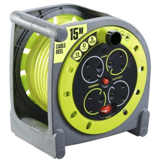 Avvolgicavo RS PRO 15m, 4 prese, spina tipo G - UK, 240 V, 13A