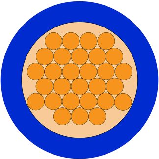 Cavo di collegamento apparecchiature H05V-K RS PRO, 1 mm², 17 AWG, 500 V, 100m, Blu