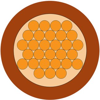 Cavo di collegamento apparecchiature H07V-K RS PRO, 2,5 mm², 14 AWG, 750 V, 100m, Marrone