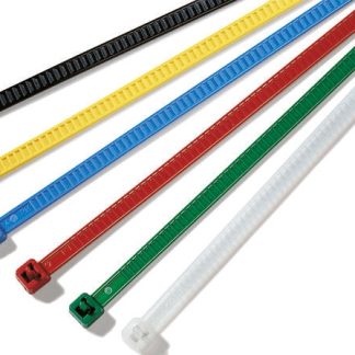 Fascette fermacavi HellermannTyton LR55 in PA 6,6, 195mm x 4,7 mm, col. Rosso