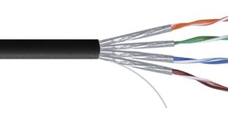 Cavo Ethernet Cat7a (U/FTP) RS PRO, guaina in PVC col. Nero, L. 100m, Senza terminazione