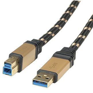 Cavo USB Roline USB A/USB B, L. 800mm, col. Nero
