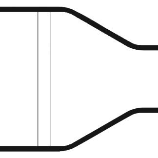Diritto TE Connectivity 202K232-25-0, in Elastomero, 1 uscita, Ø int primario da 25mm a 13.8mm, secondario da 8mm a