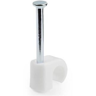 Fermacavi con chiodo StarTech.com in Polietilene, Ø fascio 7mm max, col. Bianco