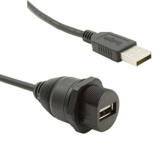 Cavo USB Bulgin USB A/USB A, L. 1m, col. Nero