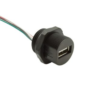 Cavo USB Bulgin USB A/Cavi volanti, L. 250mm, col. Nero