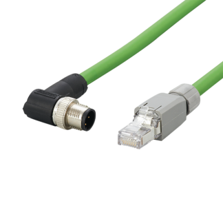 Cavo Ethernet (schermato) ifm electronic, guaina in PVC col. Verde, L. 2m, Con terminazione