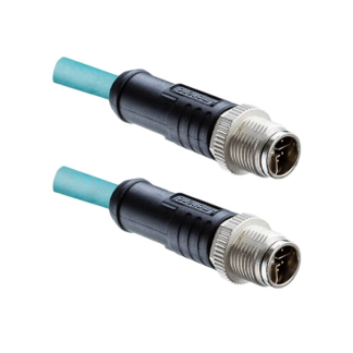 Connettore e cavo Amphenol Industrial 8 cond. M12 Maschio / M12 Maschio, L. 1m