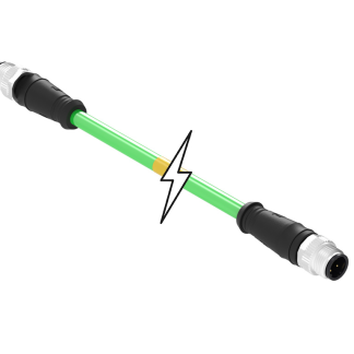 Cavo Assemblato Molex col. Verde, L. 10m, Con terminazione