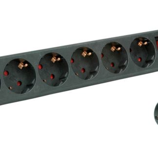 Connettore femmina di prolunga Roline 10m, 6 prese CEE, Tipo F - tedesco Schuko, 250 V ca