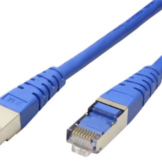 Cavo patch Cat6 (S/FTP) Roline, guaina in PVC col. Blu, L. 7m, Con terminazione