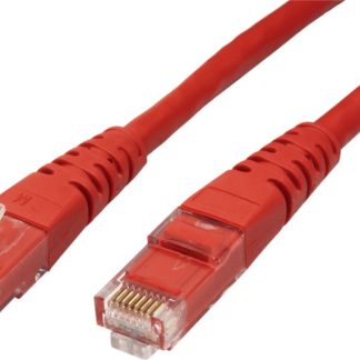 Cavo patch Cat6 (UTP) Roline, guaina in PVC col. Rosso, L. 3m, Con terminazione