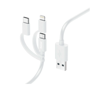 Cavo USB Hama Lightning/USB A, USB C, L. 1m