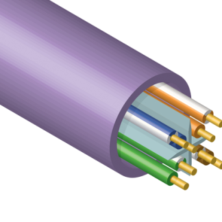 Cavo Cat6 Cat6 (U/UTP) HellermannTyton, guaina in Polietilene col. Porpora, L. 305m, Senza terminazione